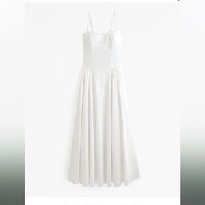 Dipped-Waist Sweetheart Maxi Dress